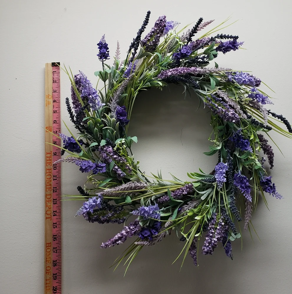 Lavender and Green Holiday Floral Wreath!